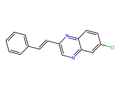 6-chloro-2-[(E)-2-phenylethenyl]quinoxaline structure