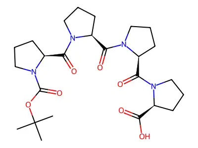 Boc-DL-Pro-DL-Pro-DL-Pro-DL-Pro-OH structure