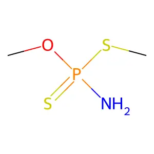 Phosphoramidodithioic acid, O,S-dimethyl ester structure