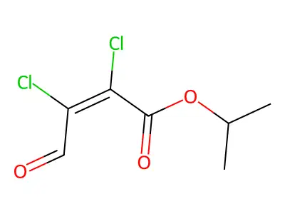 Propan-2-yl 2,3-dichloro-4-oxobut-2-enoate structure
