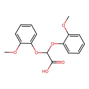 双(邻甲氧基苯氧基)乙酸 structure