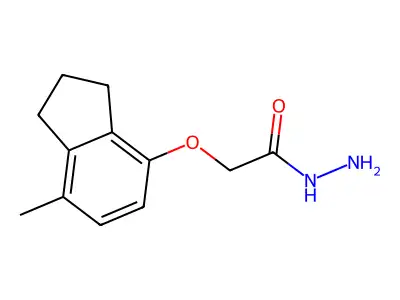2-[(7-methyl-2,3-dihydro-1H-inden-4-yl)oxy]acetohydrazide structure