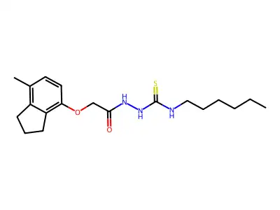 2-[(2,3-Dihydro-7-methyl-1H-inden-4-yl)oxy]acetic acid 2-[(hexylamino)thioxomethyl]hydrazide structure