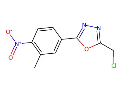 2-(Chloromethyl)-5-(3-methyl-4-nitrophenyl)-1,3,4-oxadiazole structure