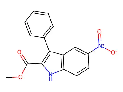 methyl 5-nitro-3-phenyl-1H-indole-2-carboxylate structure