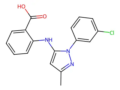 2-((1-(3-Chlorophenyl)-3-methyl-1H-pyrazol-5-yl)amino)benzoic acid structure