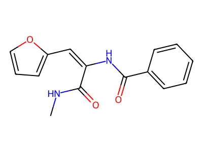 (2E)-3-(furan-2-yl)-N-methyl-2-(phenylformamido)prop-2-enamide structure