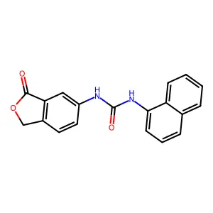 1-Naphthalen-1-yl-3-(3-oxo-1,3-dihydro-2-benzofuran-5-yl)urea structure