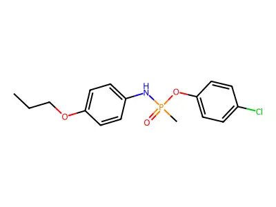N-[(4-chlorophenoxy)-methylphosphoryl]-4-propoxyaniline structure