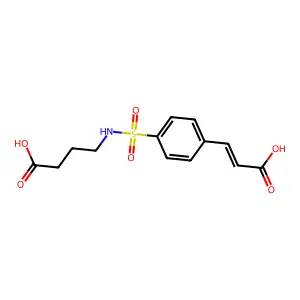 (E)-4-(4-(2-carboxyvinyl)phenylsulfonamido)butanoic acid structure