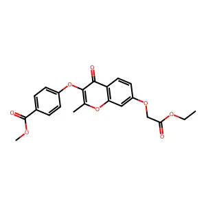 methyl 4-{[7-(2-ethoxy-2-oxoethoxy)-2-methyl-4-oxo-4H-chromen-3-yl]oxy}benzoate structure