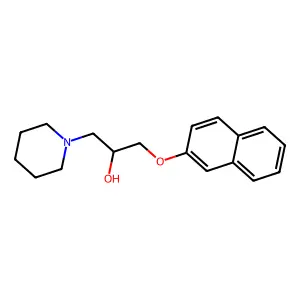 1-(Naphthalen-2-yloxy)-3-(piperidin-1-YL)propan-2-OL structure