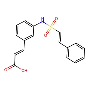 3-[3-(2-Phenylethenylsulfonylamino)phenyl]prop-2-enoic acid structure