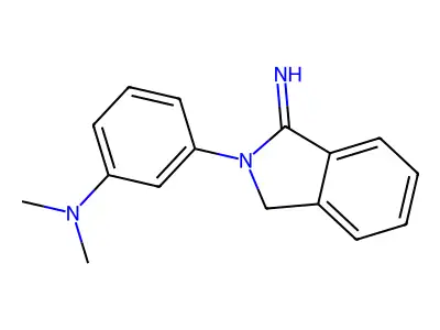 Benzenamine, 3-(1,3-dihydro-1-imino-2H-isoindol-2-yl)-N,N-dimethyl- structure