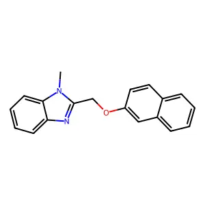 1-methyl-2-((naphthalen-2-yloxy)methyl)-1H-benzo[d]imidazole structure
