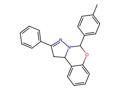 5-(4-Methylphenyl)-2-phenyl-1,10b-dihydropyrazolo[1,5-c][1,3]benzoxazine structure