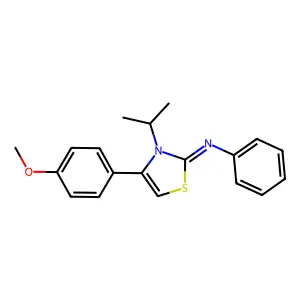 (Z)-N-(3-isopropyl-4-(4-methoxyphenyl)thiazol-2(3H)-ylidene)aniline structure