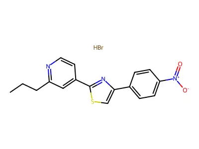 4-(4-(4-Nitrophenyl)-1,3-thiazol-2-yl]-2-propylpyridine hydrobromide structure
