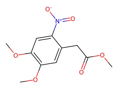 Methyl 2-(4,5-dimethoxy-2-nitrophenyl)acetate structure