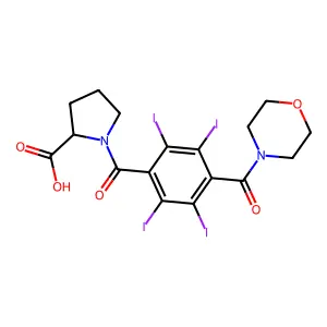 L-Proline, 1-(4-(4-morpholinylcarbonyl)-2,3,5,6-tetraiodobenzoyl)- structure