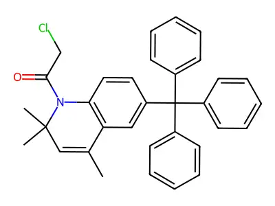 2-Chloro-1-(2,2,4-trimethyl-6-tritylquinolin-1-yl)ethanone structure