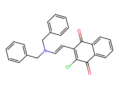 2-Chloro-3-[2-(dibenzylamino)ethenyl]naphthalene-1,4-dione structure
