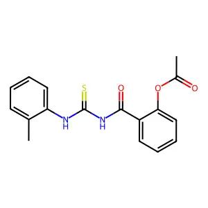 2-{[(2-Toluidinocarbothioyl)amino]carbonyl}phenyl acetate structure