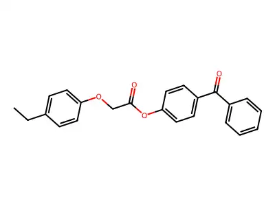 4-Benzoylphenyl 2-(4-ethylphenoxy)acetate structure