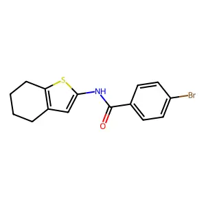 4-bromo-N-(4,5,6,7-tetrahydro-1-benzothiophen-2-yl)benzamide structure