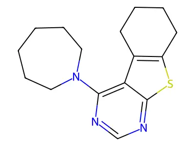 4-(1-Azepanyl)-5,6,7,8-tetrahydro[1]benzothieno[2,3-d]pyrimidine structure