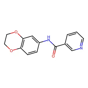 N-(2,3-dihydro-1,4-benzodioxin-6-yl)pyridine-3-carboxamide structure