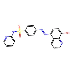 4-[(8-hydroxyquinolin-5-yl)diazenyl]-N-pyridin-2-ylbenzenesulfonamide structure
