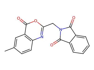 2-[(6-Methyl-4-oxo-3,1-benzoxazin-2-yl)methyl]isoindole-1,3-dione structure