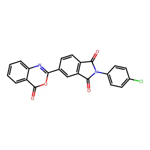 2-(4-chlorophenyl)-5-(4-oxo-4H-3,1-benzoxazin-2-yl)-1H-isoindole-1,3(2H)-dione structure