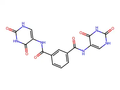 N1,N3-Bis(2,4-dioxo-1,2,3,4-tetrahydropyrimidin-5-yl)isophthalamide structure