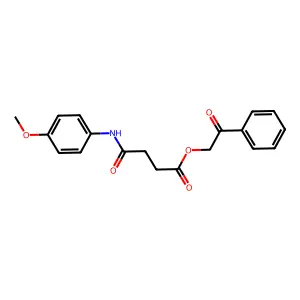 Phenacyl 4-(4-methoxyanilino)-4-oxobutanoate structure