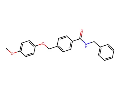 N-benzyl-4-[(4-methoxyphenoxy)methyl]benzamide structure