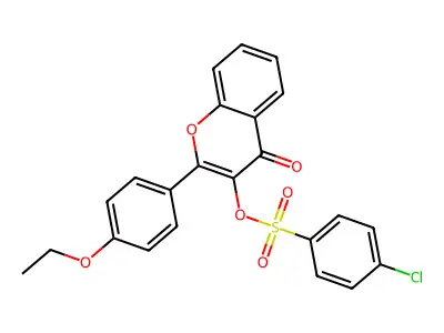 2-(4-Ethoxyphenyl)-4-oxochromen-3-yl 4-chlorobenzenesulfonate structure
