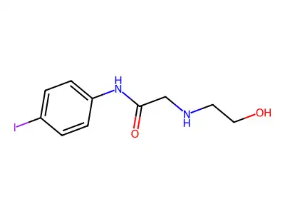2-[(2-hydroxyethyl)amino]-N-(4-iodophenyl)acetamide structure