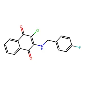 2-Chloro-3-[(4-fluorobenzyl)amino]naphthoquinone structure
