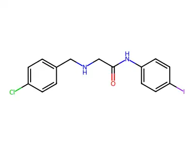 2-[(4-chlorobenzyl)amino]-N-(4-iodophenyl)acetamide structure