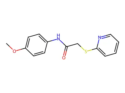 N-(4-methoxyphenyl)-2-pyridin-2-ylsulfanylacetamide structure