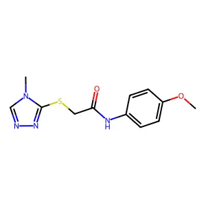 N-(4-methoxyphenyl)-2-[(4-methyl-4H-1,2,4-triazol-3-yl)sulfanyl]acetamide structure