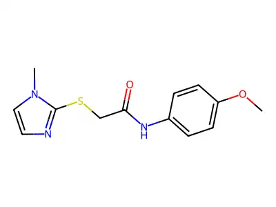 N-(4-methoxyphenyl)-2-[(1-methyl-1H-imidazol-2-yl)sulfanyl]acetamide structure