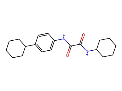 N~1~-cyclohexyl-N~2~-(4-cyclohexylphenyl)ethanediamide structure