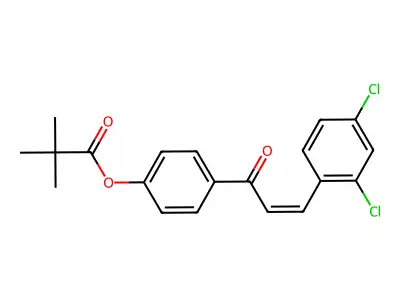 [4-[3-(2,4-Dichlorophenyl)prop-2-enoyl]phenyl] 2,2-dimethylpropanoate structure