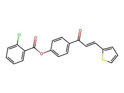 4-[3-(Thiophen-2-yl)prop-2-enoyl]phenyl 2-chlorobenzoate structure