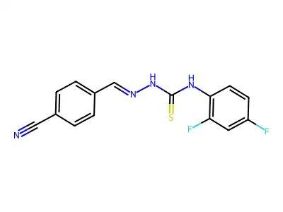 1-[(4-Cyanophenyl)methylideneamino]-3-(2,4-difluorophenyl)thiourea structure