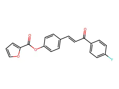 4-[3-(4-Fluorophenyl)-3-oxo-1-propenyl]phenyl 2-furoate structure