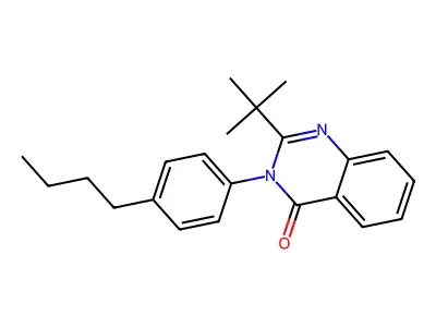 2-Tert-butyl-3-(4-butylphenyl)quinazolin-4-one structure